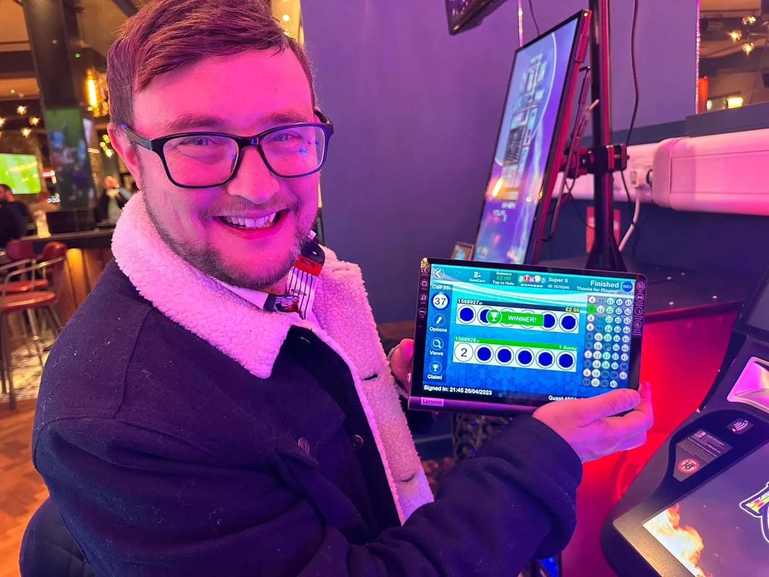 Bradley demonstrating an entertainment product